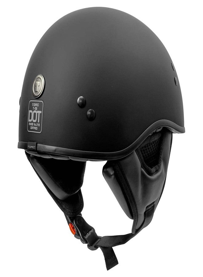 Torc T-59 Half Helmet (Matte Black - Large) - Image 2